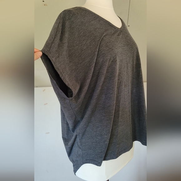 Balance Collection Womens Tee Size Large | Cross Back | Grey V-Neck - Picture 3 of 7